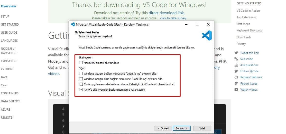 Visual Studio Code Nasıl Kurulur? (Windows) - Btntr